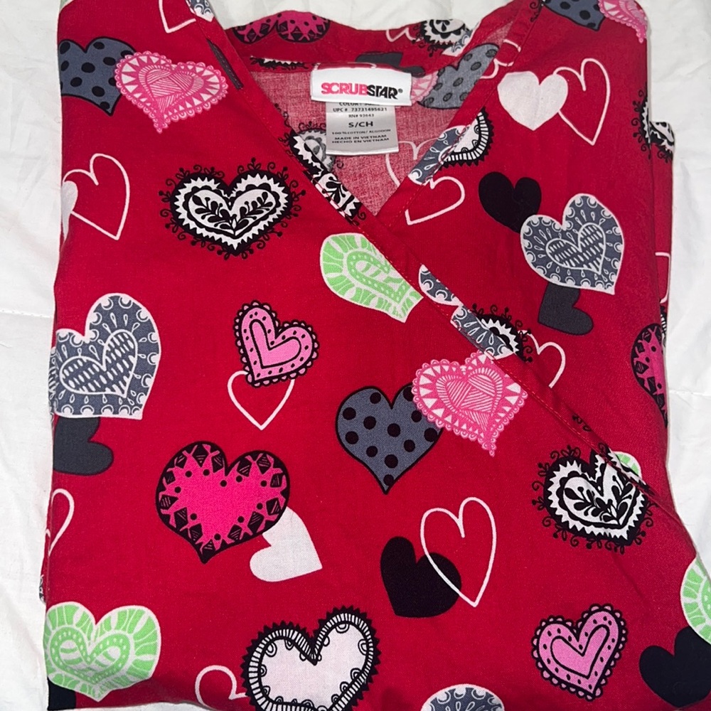 Valentines Day Scrub top